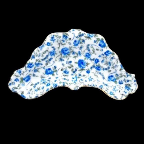 Antique Vintage Royal Crown Avon Chintz 55/1209 Bone Dish Trinket Dish - Picture 3 of 9